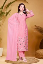 New Attractive Pure Chinnon Silk Palazzo Suit With Dupatta For Wedding Wear