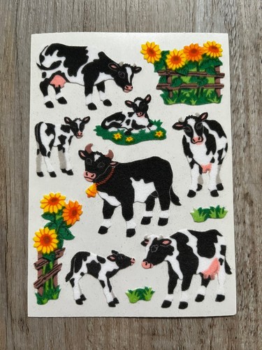 🐄Sandylion Maxi Sticker Bogen - Kühe Fuzzy🐄