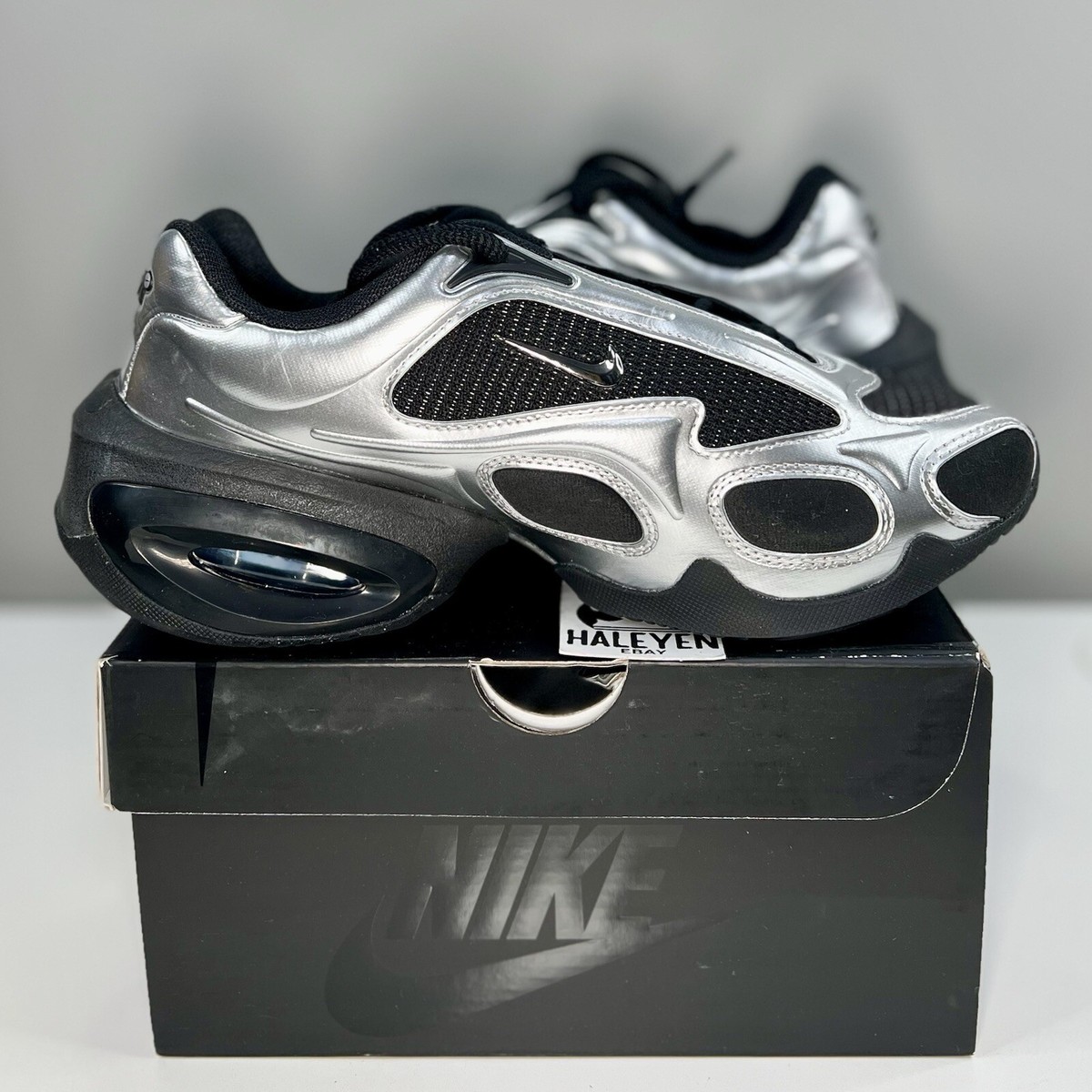 NEW Nike Air Max Muse Black Metallic Silver | Women Sizes 5