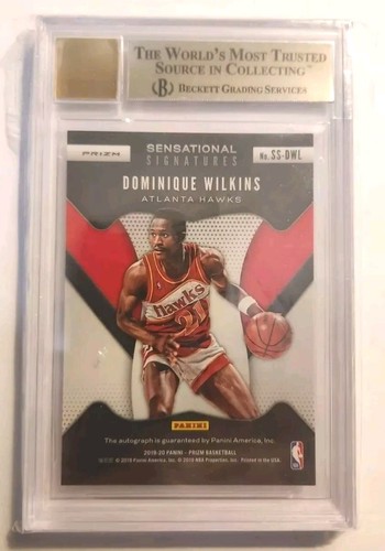 2019-20 Panini Prizm Sensational Signatures Prizms Choice #61 Dominque Wilkins - Picture 3 of 3