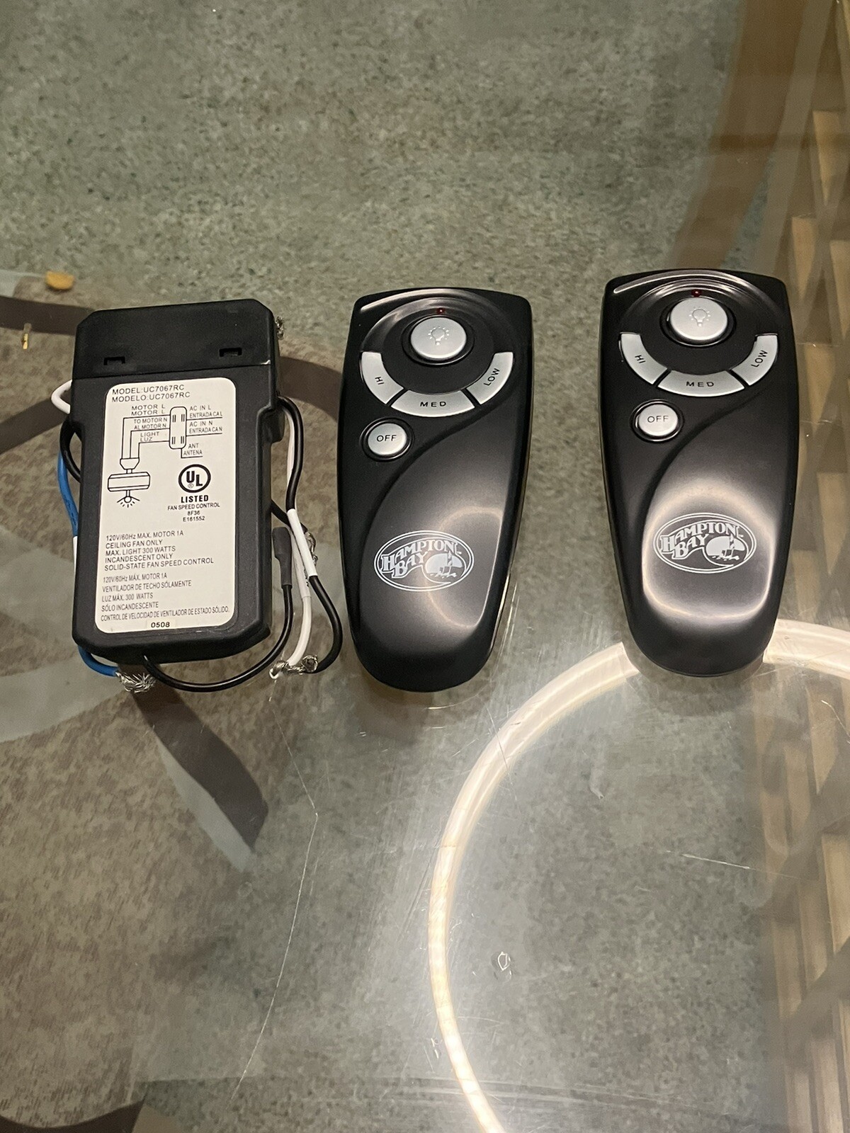 Ceiling Fan Receiver Unit Model UC7067RC W/ 2x Emerson Remote Control