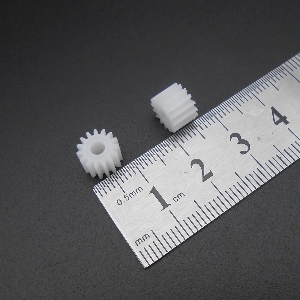 100Pcs 0.5M Plastic Pinion Spur Gear 15 Teeth Bore Aperture 3.2MM