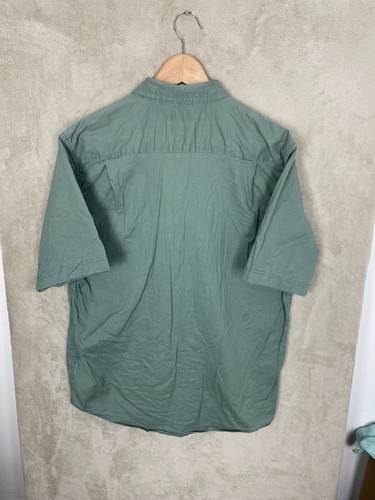 Men's Wrangler Flex For Comfort Utility Short Sleeve Shirt Size M Medium Green - Picture 4 of 5