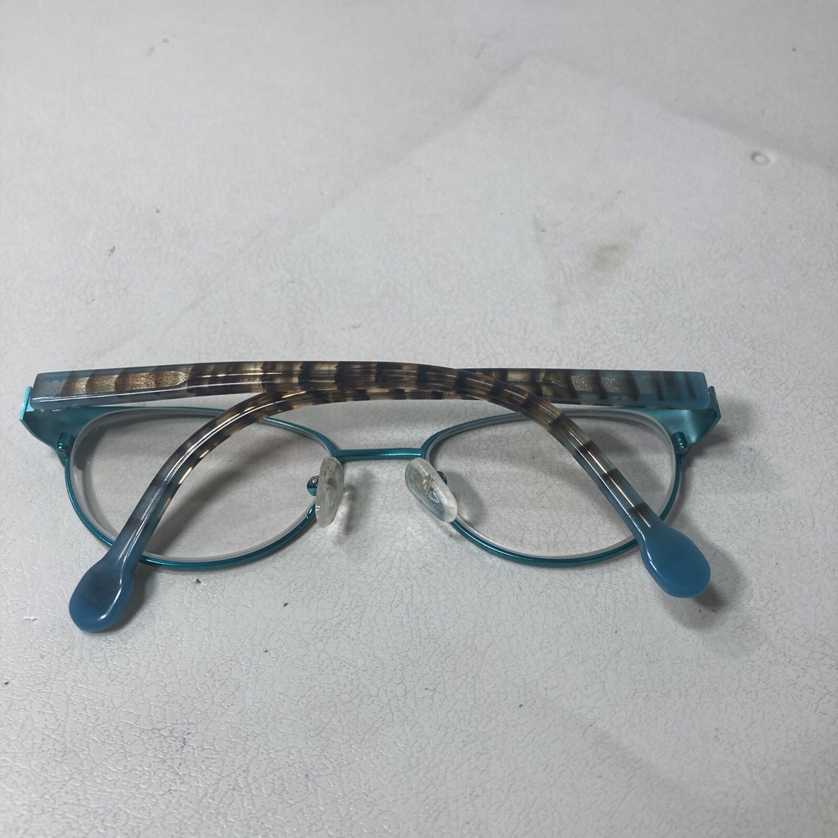New Adin Thomas AT-282 C1 Teal & Tan Eyeglasses 50/18/135 AT-508 Eyeglasses - Adin Thomas Authorized Retailer  main image 3