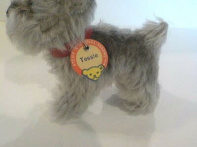 Jouet animal chien Steiff Tessie Schnauzer vintage années 50 livraison gratuite
