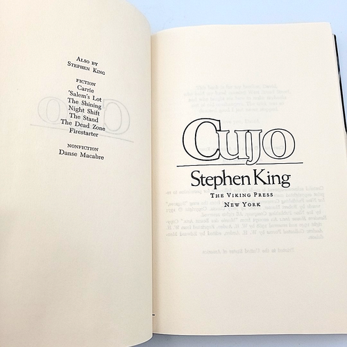 Cujo-A Novel By Stephen King 1981 Hardback First Book Club Edition W/Dust Jacket - Picture 7 of 22