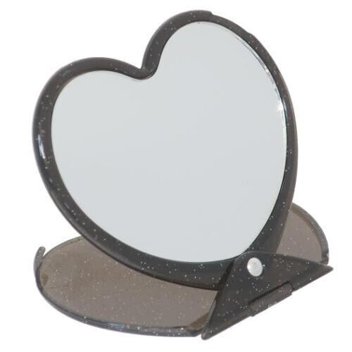 Sanrio x Ado Adorozatorumary Heart Shaped Compact Mirror Black New From Japan - Picture 3 of 24
