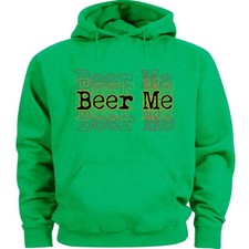 Funny St Patricks Day Hoodie Sweatshirt Mens Funny Shirts Irish Green Beer Me