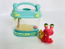 Littlest Pet Shop LPS  62 Hermit Crab Pink Body Blue Terrarium Set