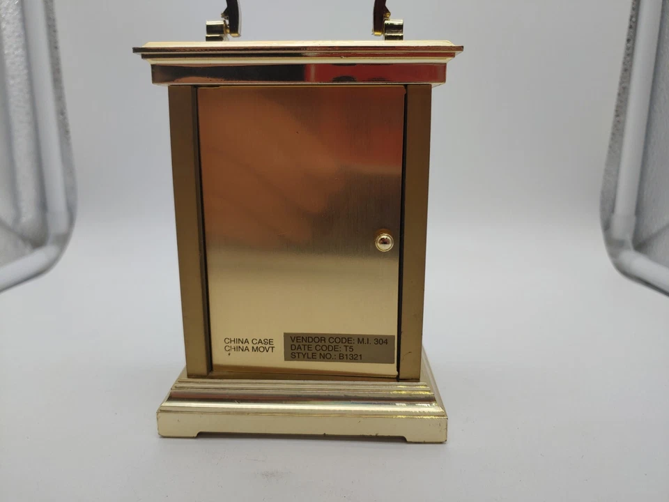 BULOVA SMALL CARRIAGE STYLE CLOCK GOLD B1321 - Image 4 of 4