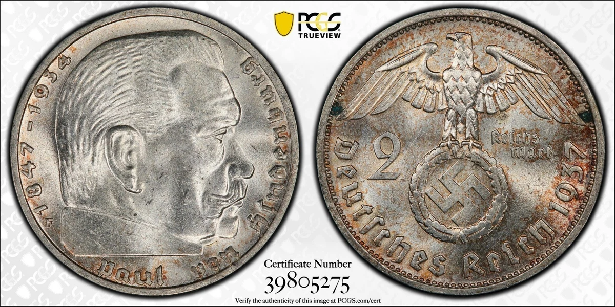 Uncirculated Silver 1937 Year German Coins for sale | eBay