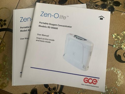 Handbuch 2 Stück für Oxygen Concentrator Models: RS 00600 Zen-Olite