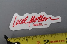 LOCAL MOTION Hawaii Clear Red White Aloha OG 80's LM2 Vintage Surfing STICKER