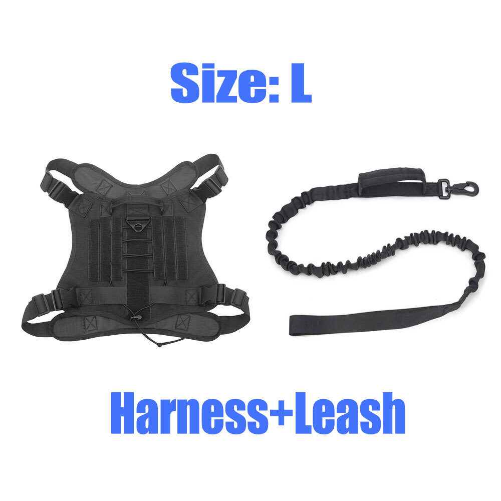 Tactical Dog Harness with Handle Nopull Large Military Dog Vest UK