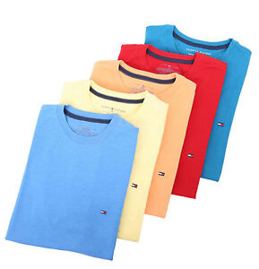 NWT Tommy Hilfiger Men Crew Neck Logo Tee T Shirt Classic Fit Solid Short Sleeve NWT Tommy Hilfiger Men Crew Neck Logo Tee T Shirt Classic Fit Solid Short Sleeve