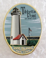 Tibbetts Point Lighthouse - 1,000 Islands, New York Travel Tourist Souvenir Pin