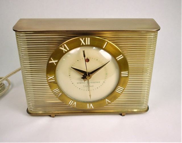 TELECHRON GENERAL ELECTRIC CLOCK SOLID BRASS MIDCENTURY MODEL 7H229 eBay