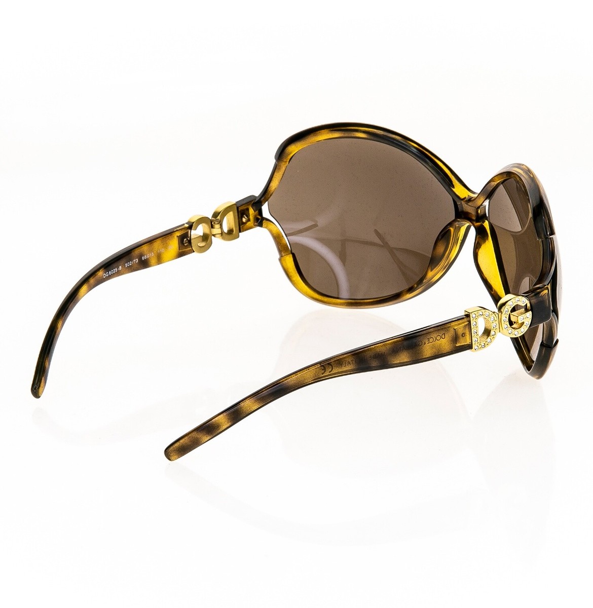 DOLCE & GABBANA 6025 Brown Oversized Butterfly Crystal  display picture 3