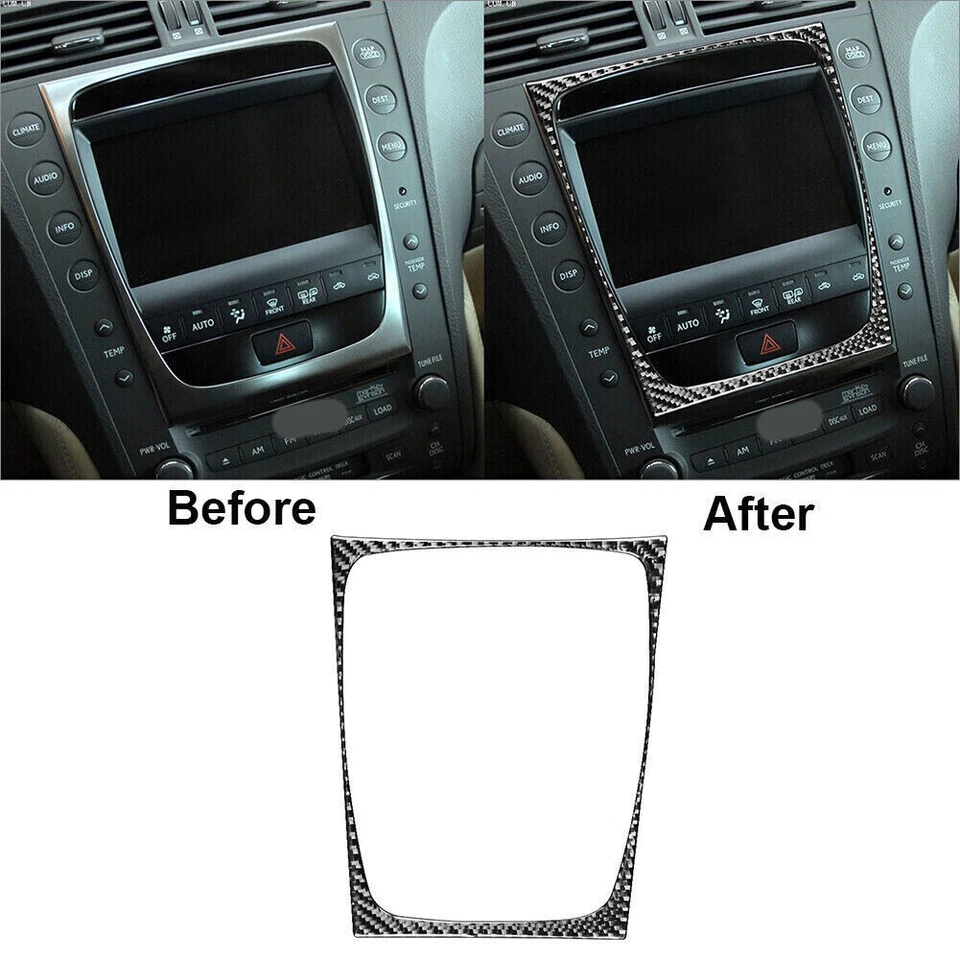 Juego completo de pegatinas para tapicería interior de auto de fibra de carbono para Lexus GS 2006-2011 8* Foto 4 de 4