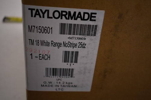 TaylorMade 2020 Practice Golf Balls M7150601 TM18 Range No Stripe White 25 Dozen - Picture 2 of 5