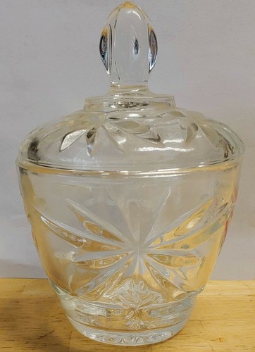 Vtg Anchor Hocking EAPC Prescut Star of David Sugar Bowl & Creamer Set Exc Cond. - Picture 3 of 5