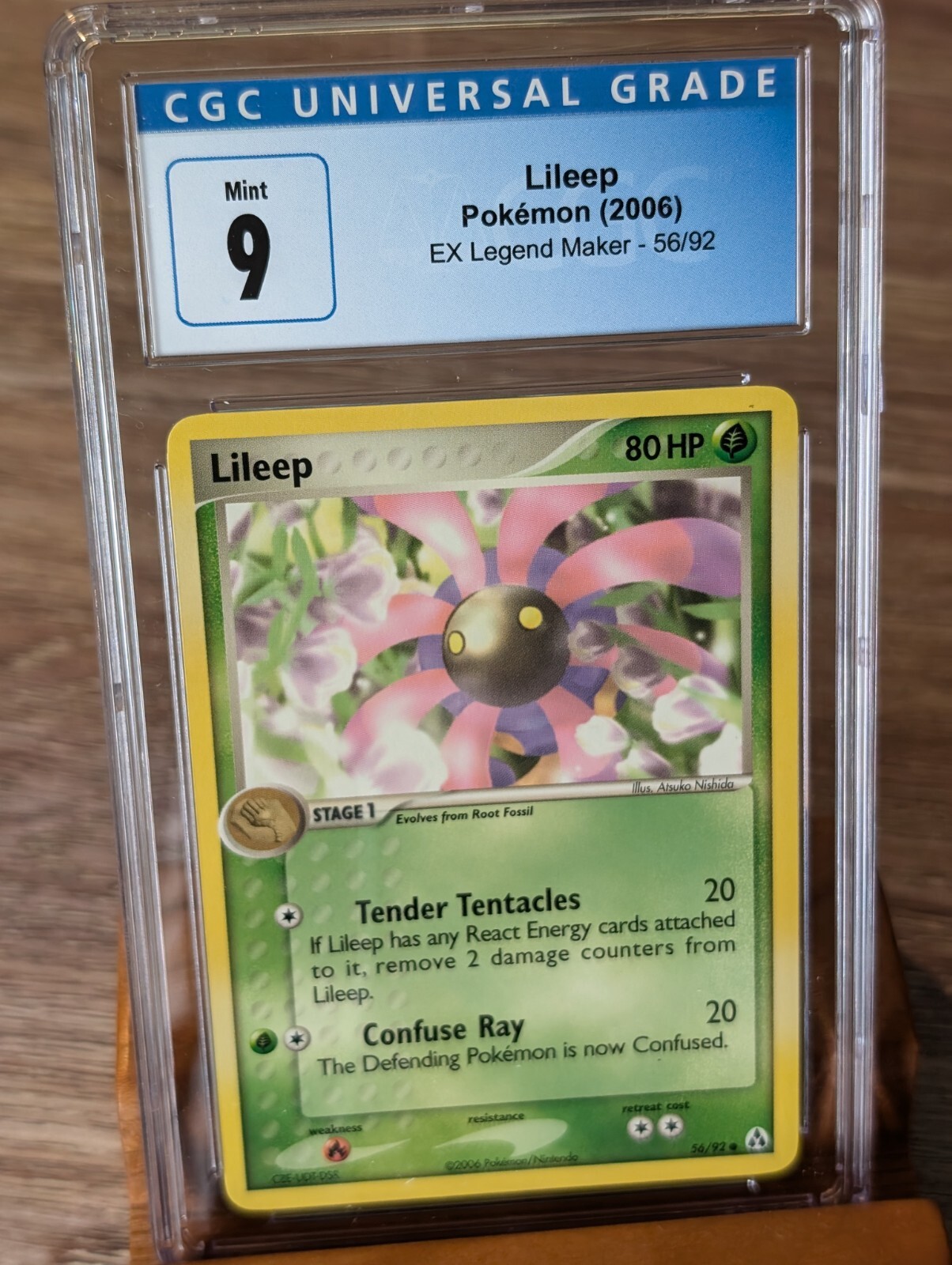 2006 Pokemon Ex Legend Maker Lileep #56 CGC Mint 9