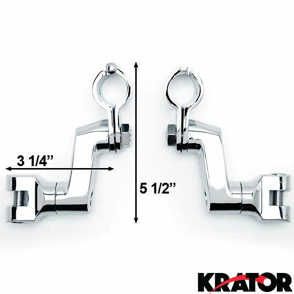 1" Engine Guard Footpeg Clamps Mounting Kit Fit For Harley Davidson Chrome - Image 4 of 4