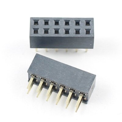 5Pcs 2mm 2.0mm Pitch 2x6 Pin 12 Pin Female Dual Straight Header Strip H=4.3mm #F