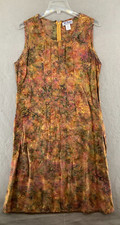 W River Womens Dress Medium Multicolor Floral Hippie Boho Knee Length
