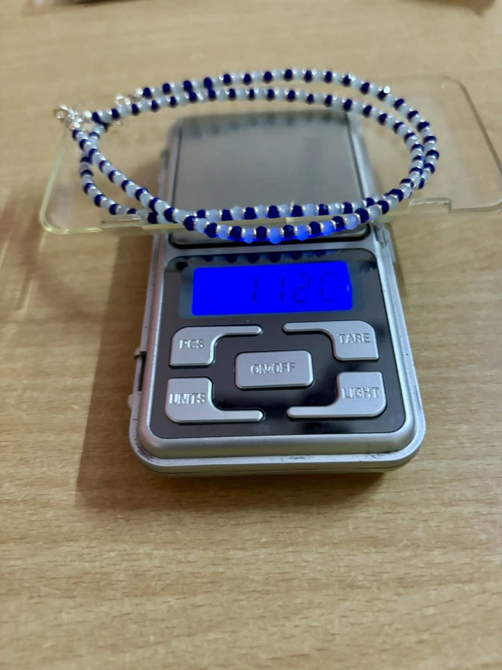 2 Pc 925 Silver Evil Eye Protection Anklet, 10" Amulet Nazariya Blue Black Bead - Image 4 of 4