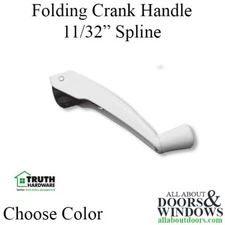 Amesbury Truth Casement Window Crank Handle 11/32 Inch Spline Folding White