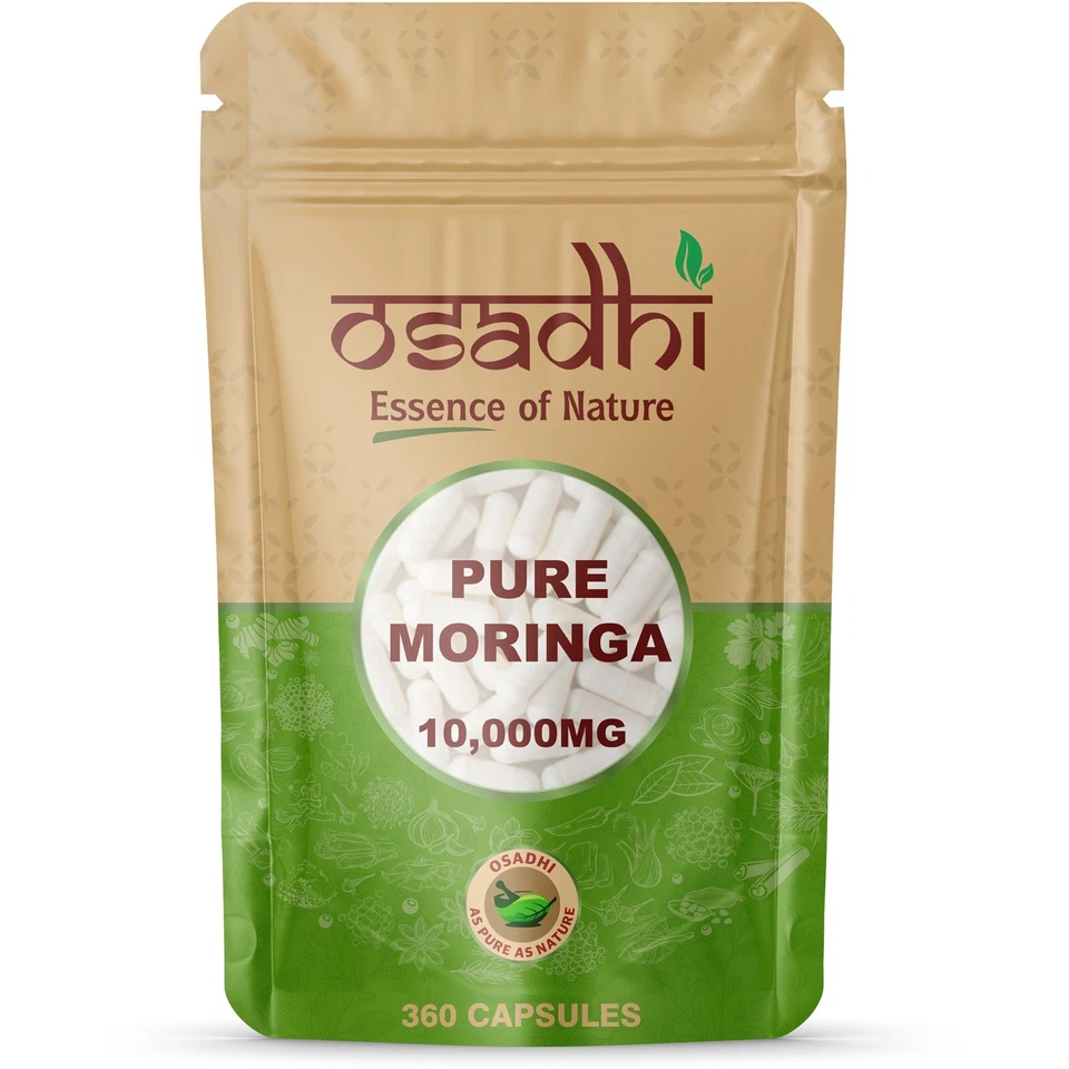 OSADHI Natural Moringa Capsules 10000mg Per Capsules STRONG EFFECTIVE EXTRACT POWDER