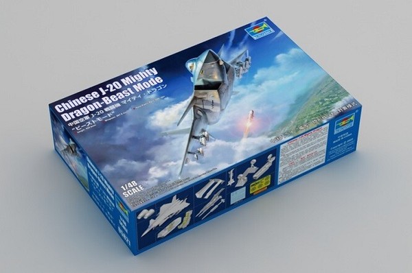 Trumpeter 05821 - 1:48 Chinese J-20 Mighty Dragon-Beast Mode - Neu-image