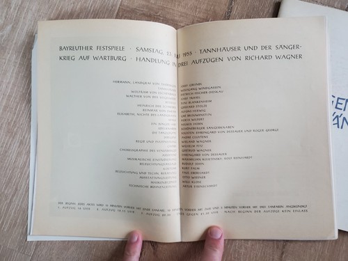 Bayreuther Festspiele 1955 Wagner lista de programas y personal (x3) Alemania - Imagen 6 de 23