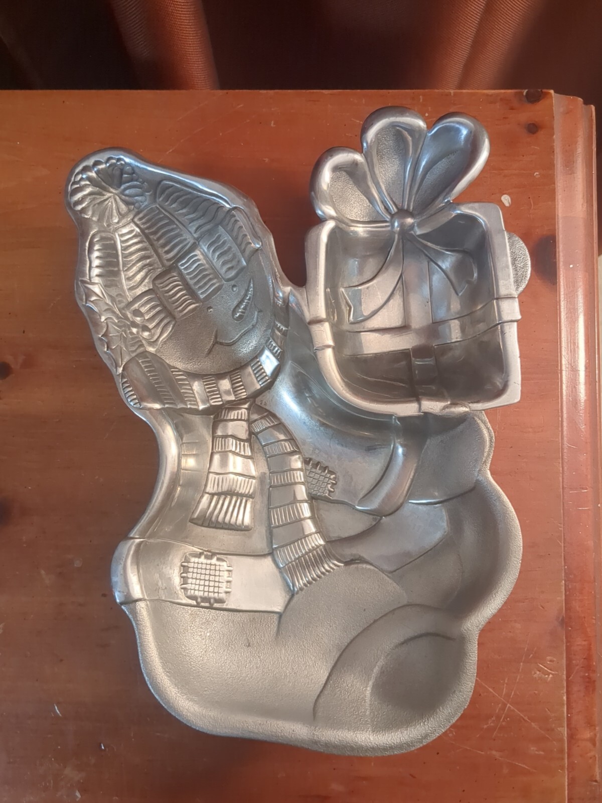 Lenox  Snowman Cake Pan  Baking  Mold Christmas Cast Aluminum 12