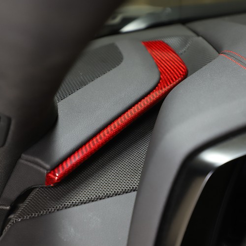 Red Dry Carbon Car Dashboard L Shape Trim Accessories Trim For Corvette C8 2020+ - Bild 3 von 12
