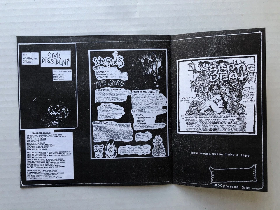 Putrid Evil 1985 UK 7 " Flexi-Disc Civil Dissident Septische Death Kotzen Punk - Bild 3 von 4