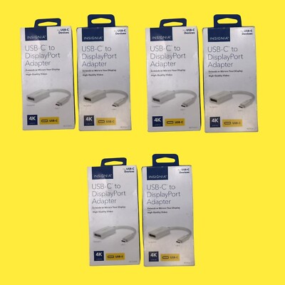 Lot of 6 Insignia USB-C to DisplayPort Adapter NS-PCACD #2633 Z38/12
