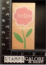 Hero Arts Rubber Stamps H4371 FRAMED HELLO FLOWER BLOSSOM SAYING 2990