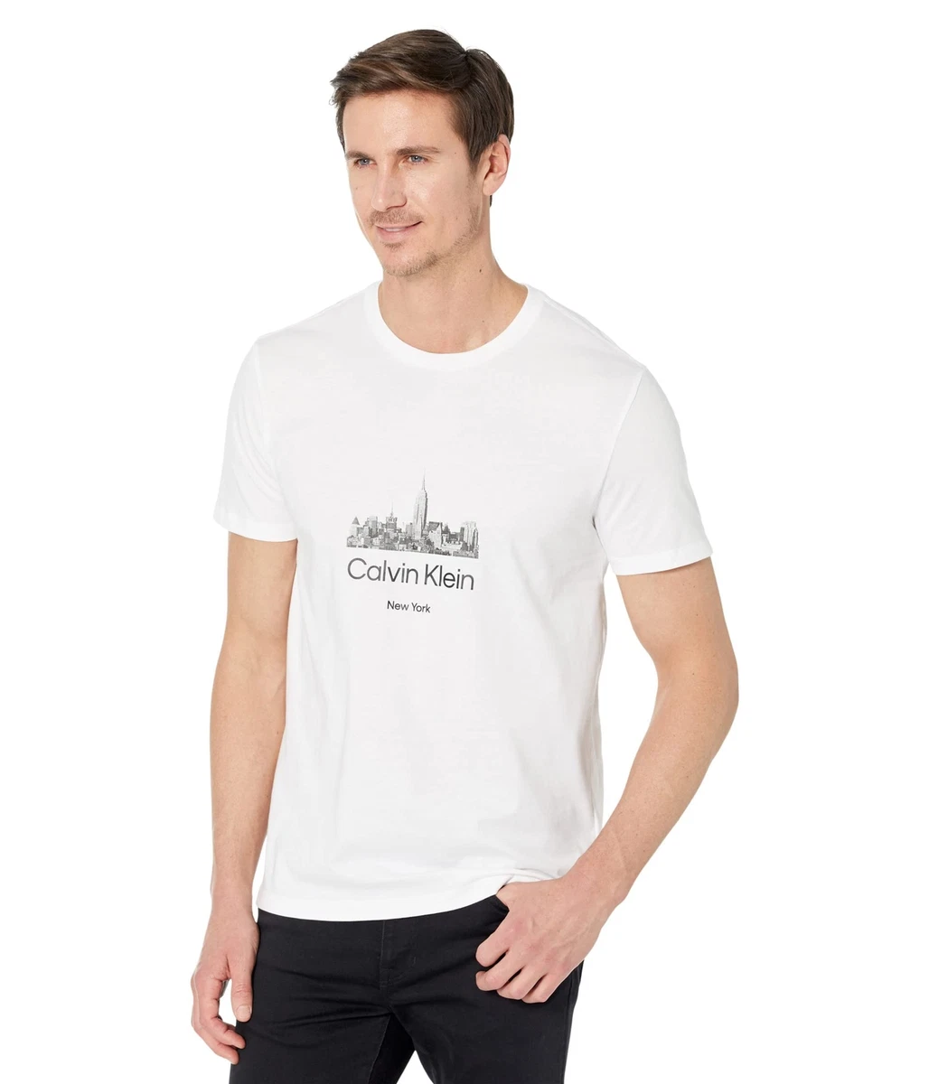 Calvin klein logo collar tee cheap