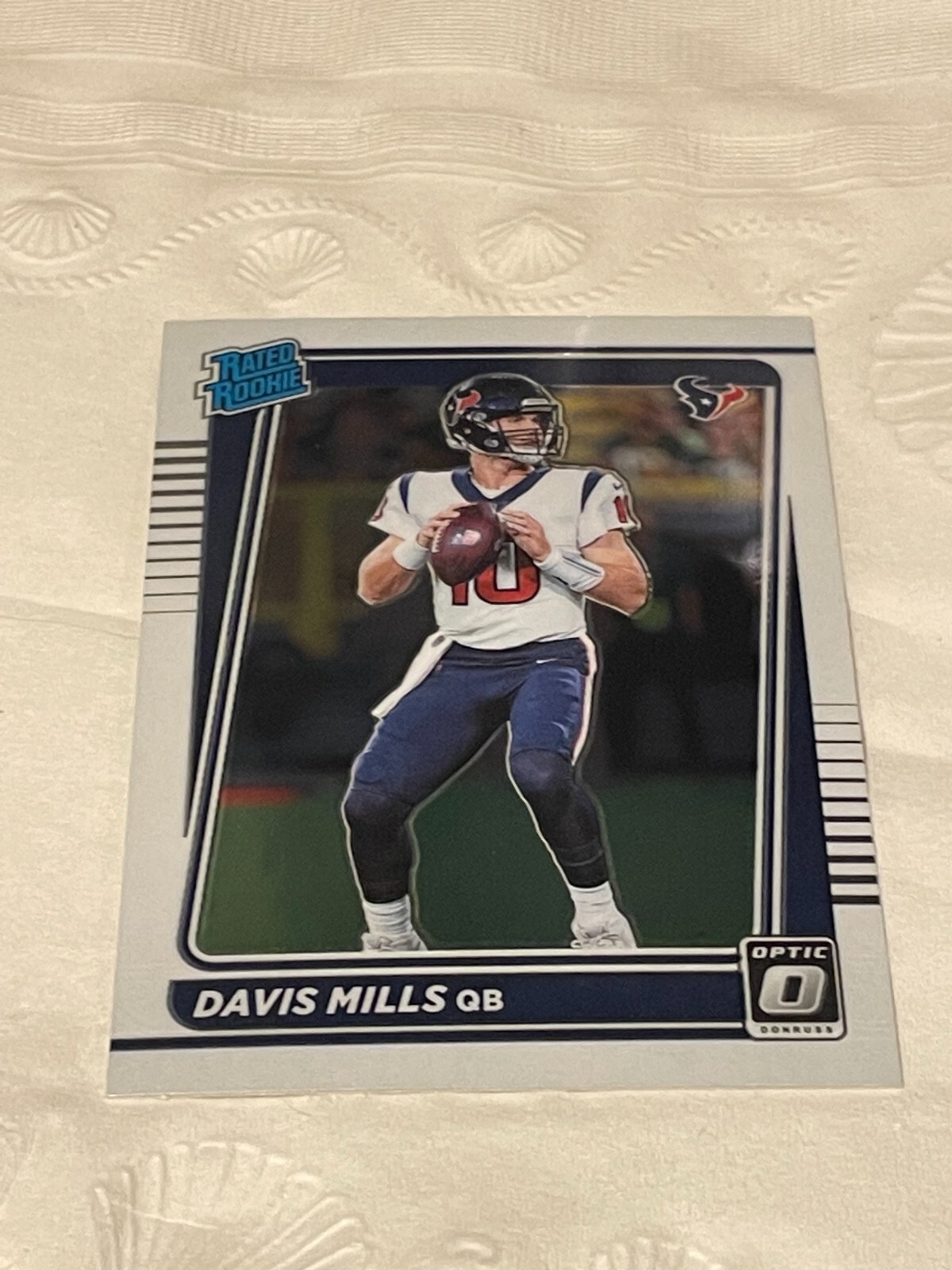2021 Donruss Optic 222 Davis Mills   Houston Texans RC,RR Football Card