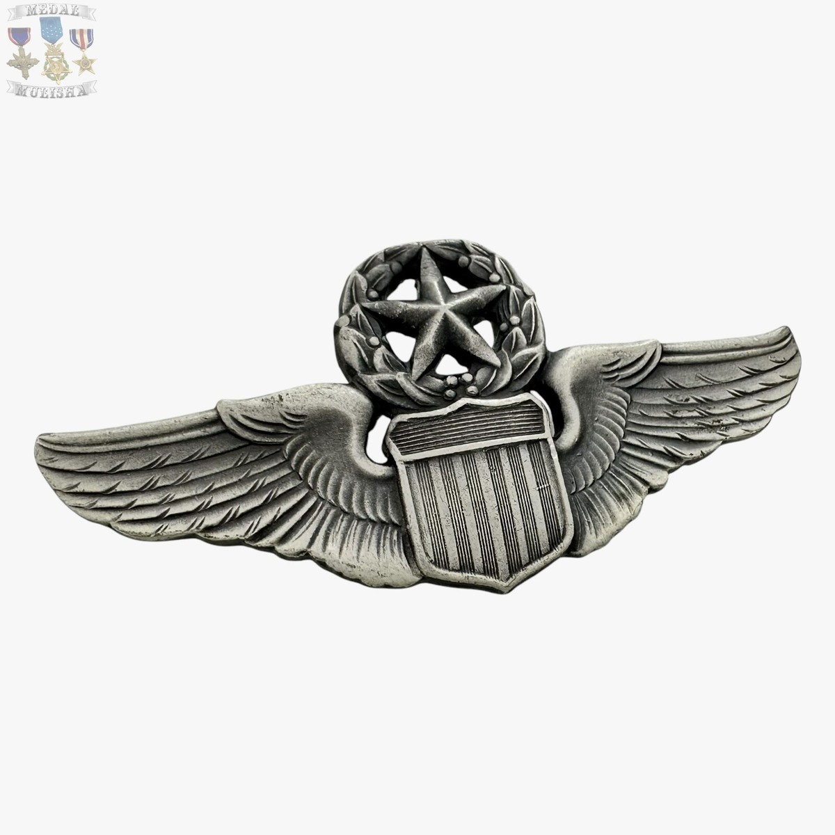 KOREAN WAR U.S. AIR FORCE COMMAND PILOT WINGS 2” SIZE BADGE
