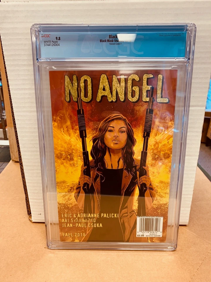 Cubierta negra #1 F CGC 9.8 Black Mask Studios 2016 capa y capucha 1st Kareem Jenkins Foto 2 de 2