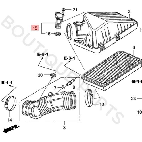 OEM Genuine MAF Mass Air Flow Sensor DENSO 37980-RTA-003 for Honda Civic CR-V - Picture 6 of 8