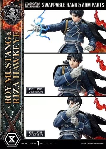 Figure Roy Mustang Riza Occhio di Falco Versione Dx Fullmetal Alchemist Concept Masterlin - Foto 14 di 16