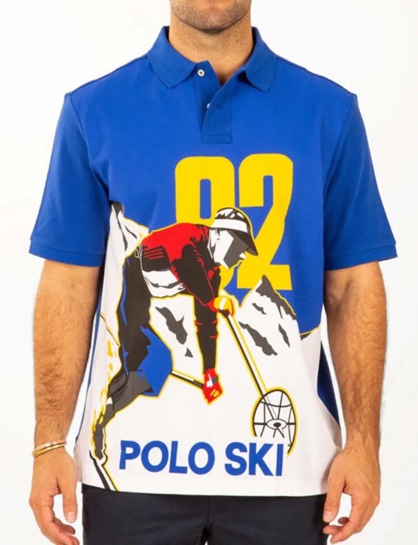 Polo Ralph Lauren VTG Retro Ski 92 Mesh Shirt Snow Beach Stadium P