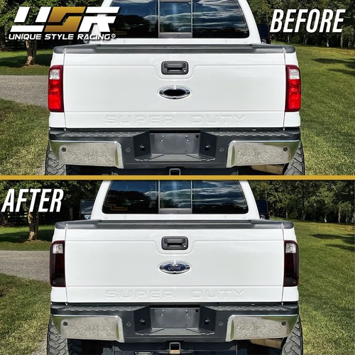 USR DEPO 08-16 SuperDuty Dark Cherry Red Smoke Rear Tail Lights (Left + Right... - Picture 2 of 9
