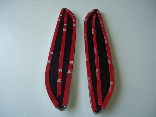 CAPÓ LATERAL PARA COCHE GUARDABARROS DE AIRE DECORACIÓN CUCHARA DE VENTILACIÓN CROMADA NEGRA X 2 PIEZAS - Imagen 6 de 6