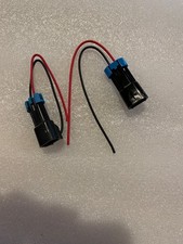 FEMALE CONNECTOR 2-PIN 14AWG PIGTAIL   LOT OF 2   NEW