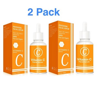 Vitamin C Face Serum with Vitamin E and Sodium Hyaluronate - Skin Brightening...